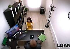 Sexpot accepts the conditions and takes creditor's cock