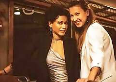 After dirty dancing at a club, adventurous girlfriends Stacy Bloom and Emylia Argan put on a show on the train home for lucky Don Diego. As Andrej Lup