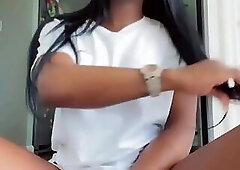 Gorgeous Chocolate with huge cock cums all over the place