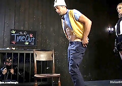 Femdom assfucking fists & fucks two men