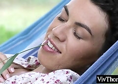 Sultry blonde Tiffany Doll pleasures herself before licking the sexy brunette Lovita Fate's kitty