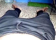 Cleaning up that big cock with some hot cum!