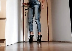 nippleringlover hawt mamma tiny melons giant pierced nipps extraordinary stretched nipp piercings jeans high heels pierced twat sexy butthole large te