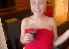 I suck cock of my boyfriend in my huge amateur tits vid
