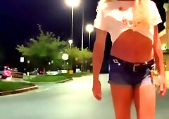 CINDIE ENJOY Lengthy Handsome Gams Motel Breezeway Faux-Cock Ass Fucking Risky!