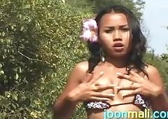 Thai Teen Masturbating Outdoors