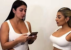 Two hot busty latina girlfriends fuck their replacement