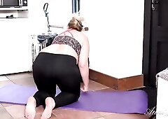 Aunt Judy's Large Tit MILFs - Working Out with Breasty Golden-haired mother I'd like to fuck Katherina
