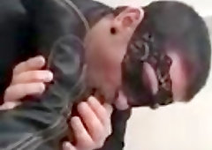 Femdom mistress trains her slave in feet worshiping BDSM porn