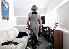Sharon CD tease, recent boots costume and Hair style