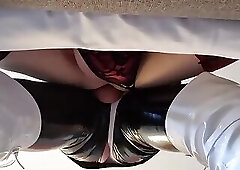 Fat CD bitch fucked by two crossdressers