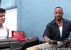 Shy stepson creampied after hardcore taboo interracial sex