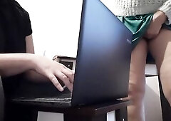 My secretary is so sexy that I can't assist myself when I'm around her