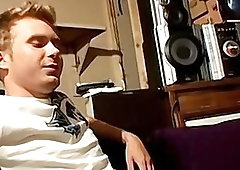 Two straight thugs jack off their fat cocks and cum