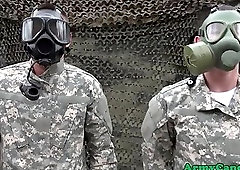 Army recruits asspounding their squad