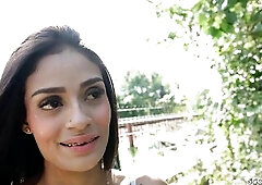 GERMAN SCOUT - Slender Latin babe Cutie Breiny Zoe Pick Up for no Cum drum Casting Bang at Holiday Travel in Berlin - The complete movie scene, all in