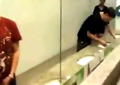 Dare to JO in a public restroom 5