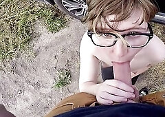 Captivating Small Teen Takes Large Shlong Creampie By Side Of Road