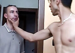 Beautiful blonde gets fucked in a threesome in an amateur scene because her husband lost in poker and she is happy to e