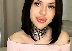 Tattooed Babe in Pink Top Teases & Shows Off Body