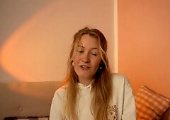 Sensual ASMR roleplay with a sexy blonde girlfriend