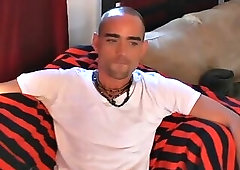 Enrique Currero Shaved Cuban With Thick Uncut Dick Oozes Cum