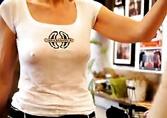 Lexoweb in juicy t shirt Braless and pantyless