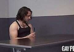 Young long haired thief raw fucked by two police officers