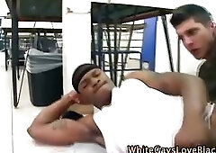 Interracial horny gays