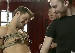 Super hunk andrew blue bound and begging to cum