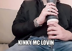 Guy jerking off, solo male fleshlight, solo male dirty talk