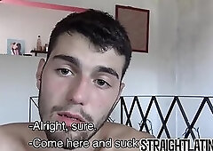 Latino tattooed gay bareback riding huge cock before facial