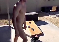 Michael Kasten In Bushy Football Weenie Jerks Off