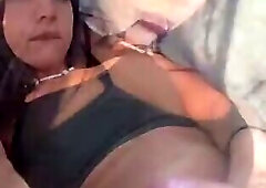Teen cums on stomach