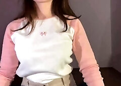 Shy babe sucks my dick and I cum on her face
