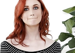 Stunning redhead teen Scarlet fucked by a big black dick