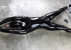 Rubber-bound Girl In Electro Play