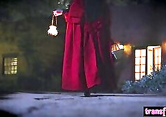 Naughty big cock shemale witch Chanel Santini fucks MILF Kleio Valentien