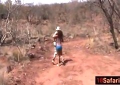 Nasty African slut with curly hair getting her throat fucked hard by a BBC