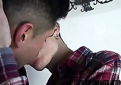 Adorable latino couple breeding roughly before POV facial