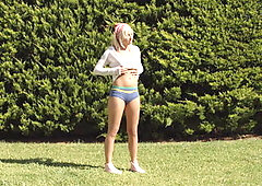 Horny camera following her sexy body