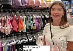 Blowjob in Fitting Room / Too Much Cum in Her Mouth