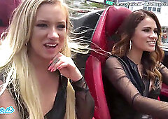 Camsoda - Latina Vanessa Veracruz Masturbating and Lesbian Sex With Bailey Brooke While Driving Lamborghini