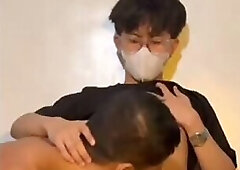 Asian twunk fuck muscled guy hard