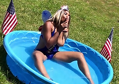 Playing With My Pussy Outside In My Backyard On The 4th Of July - Nina Rivera