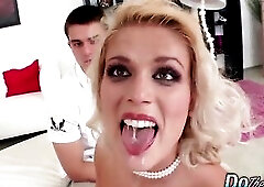 Golden-haired Wife Katy Clark Thinks That babe Can Handle a Girthy Overweight Shlong