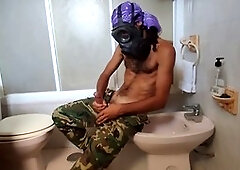 Military With A Gas-Mask