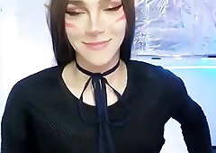 Trans Tgril Solo Tugging