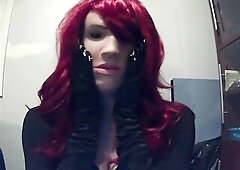 Constricted Playmate Pt4! Satin ebony gloves and metal nails to go along my female mask Playmate!