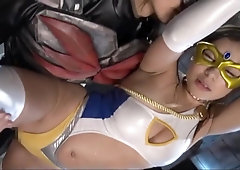 Hikari Sakuraba heroine pt 2 - big natural tits in Japanese group sex cosplay